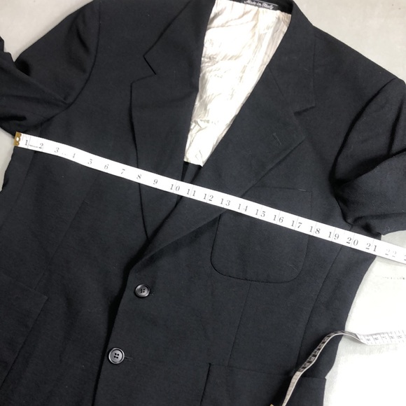 Valentino UOMO Black Pure Wool Blazer - Picture 7 of 15